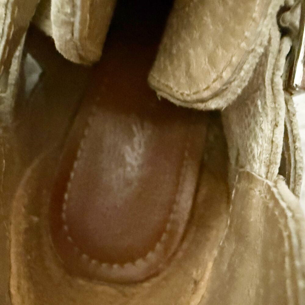 REBELS | Boho Booties Beige Distressed Look Ankle Boots Dual Buckles | Size 8 - Picture 8 of 8